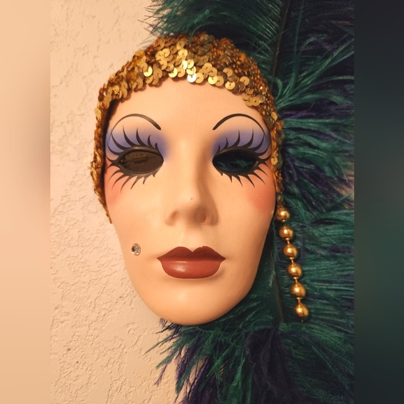 Clay New Orleans Masquerade Mask Wall Decor - Picture 2 of 6